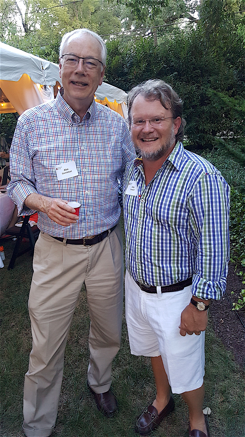 Two of my favorite husbands: Alan Carmichael, left, who is mine, and Joey Creswell, who is married to my friend Janet Testerman.