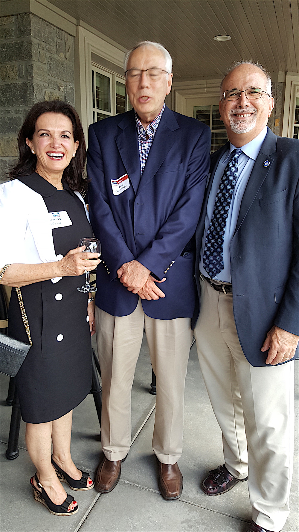 Brenda Wood with Alan Carmichael, center, and state Rep. Roger Kane. (Don't ask me what's going on with Alan's face!)