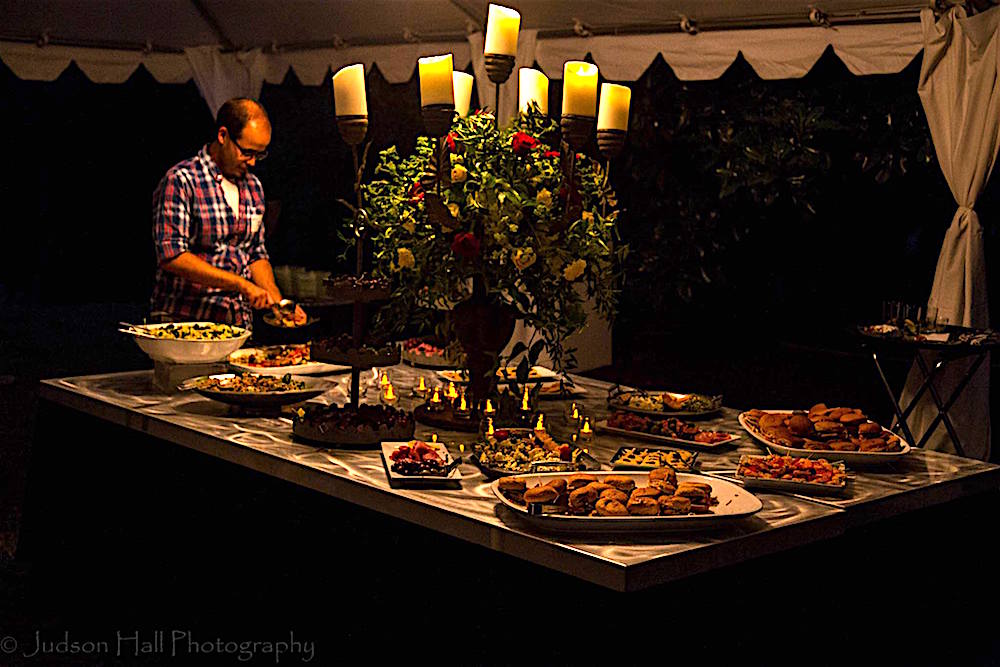 The buffet was a hit. Here's Will Smith making his selections.