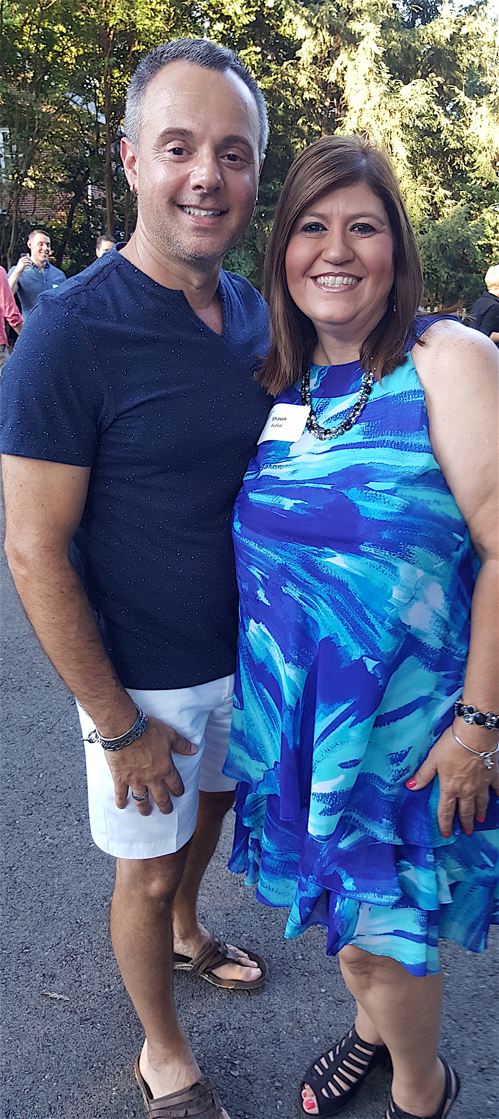 Dino Cartwright of WVLT-TV, Channel 8, was one of the emcees. He's with Shaun Fulco of Moxley Carmichael.