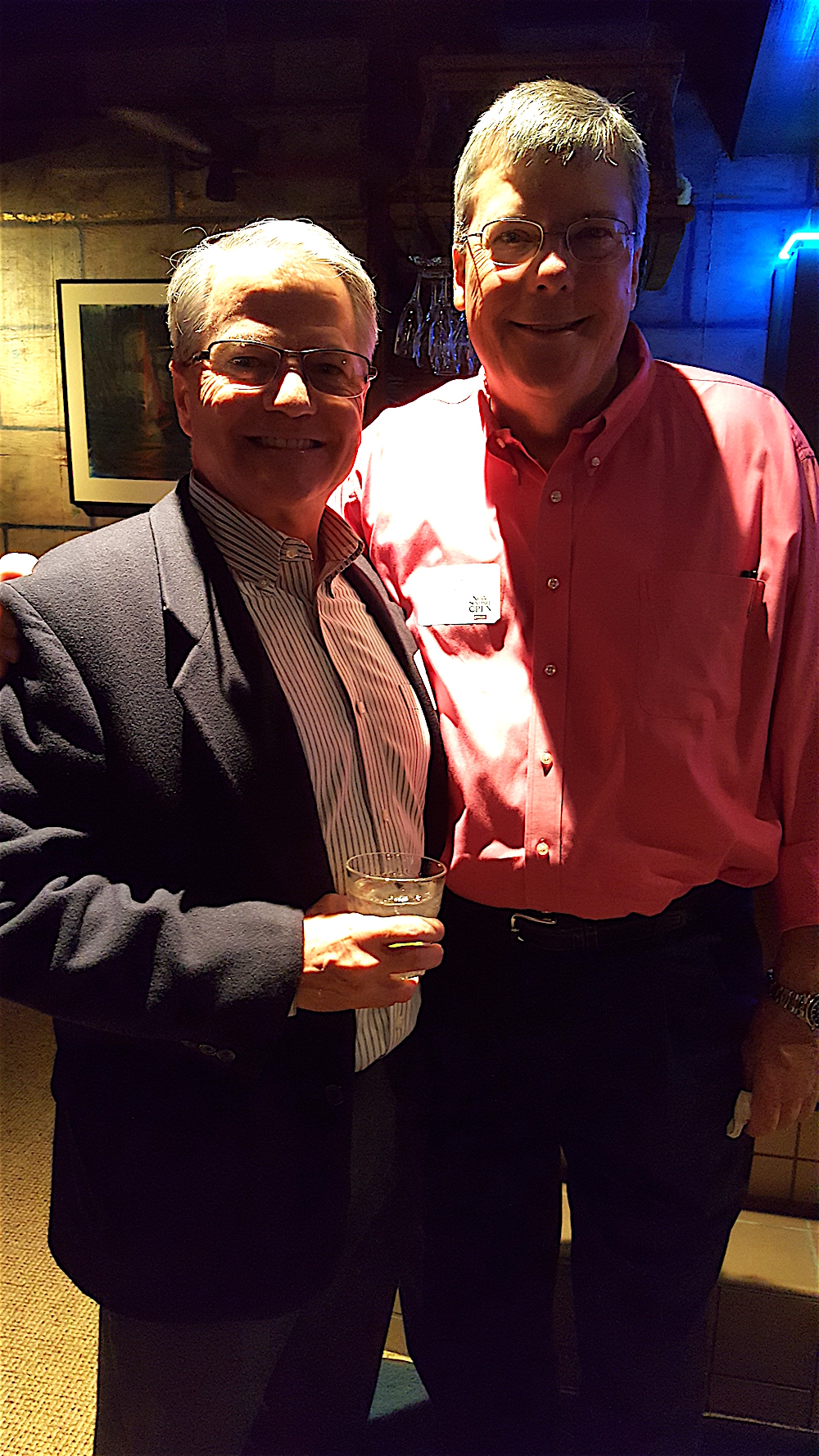 Ed Curtis, left, the CEO of Summit Medical Group with News Sentinel Publisher Patrick Birmingham at the pairings party for the Summit Medical Group Pro-Am.