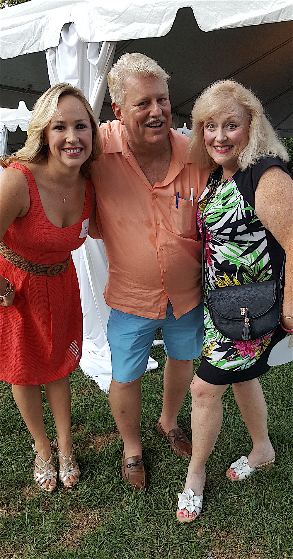 Lauren Davis, left, of WVLT-TV, Channel 8, was an emcee. She's with Sam Maynard and Janice Mitchell.