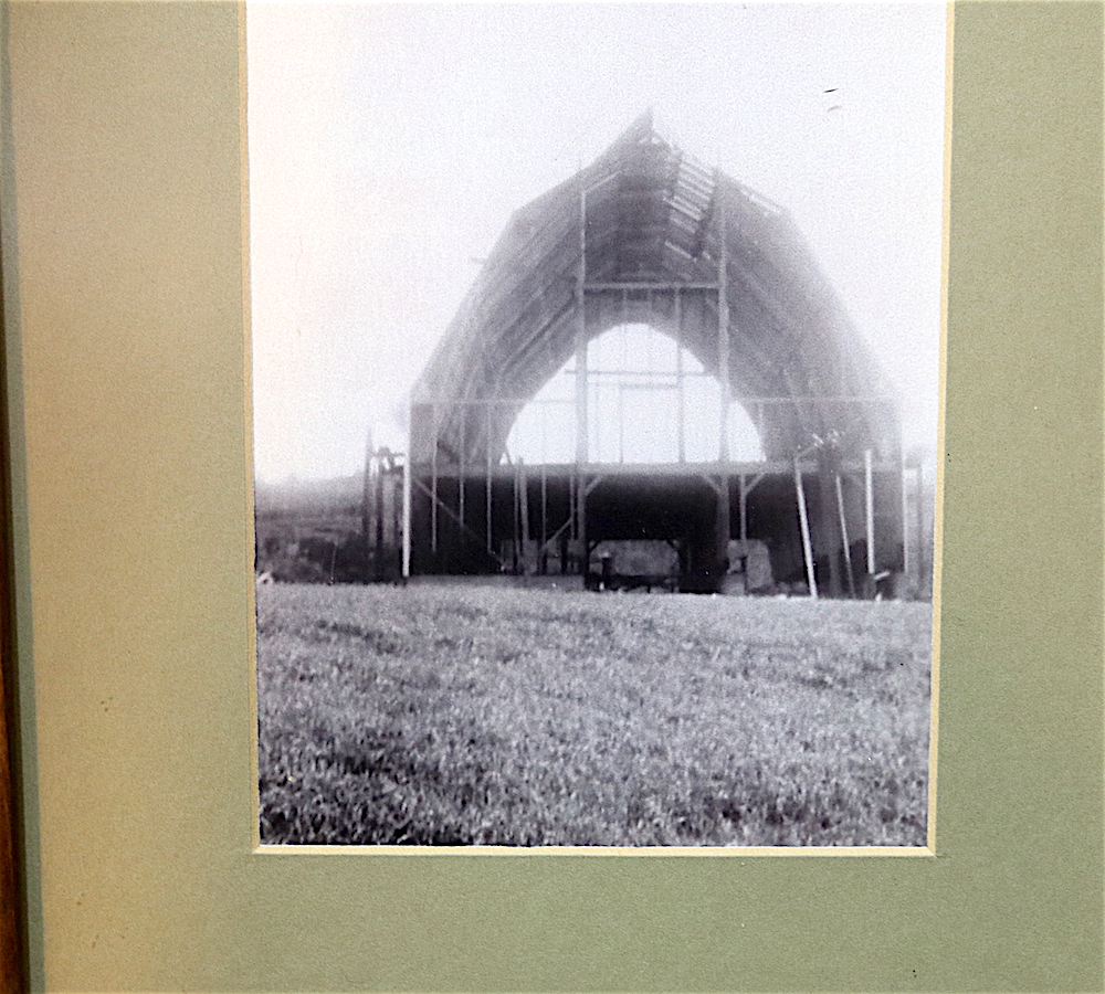 Here's a photo from October 1947 when construction started on the barn. (Photo by Jim NIchols)