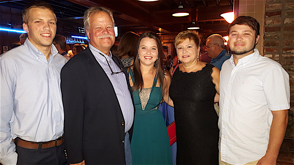 From left, Connor, Adrian, Kelly, Valerie and Kerry Pearce. It was a family affair!