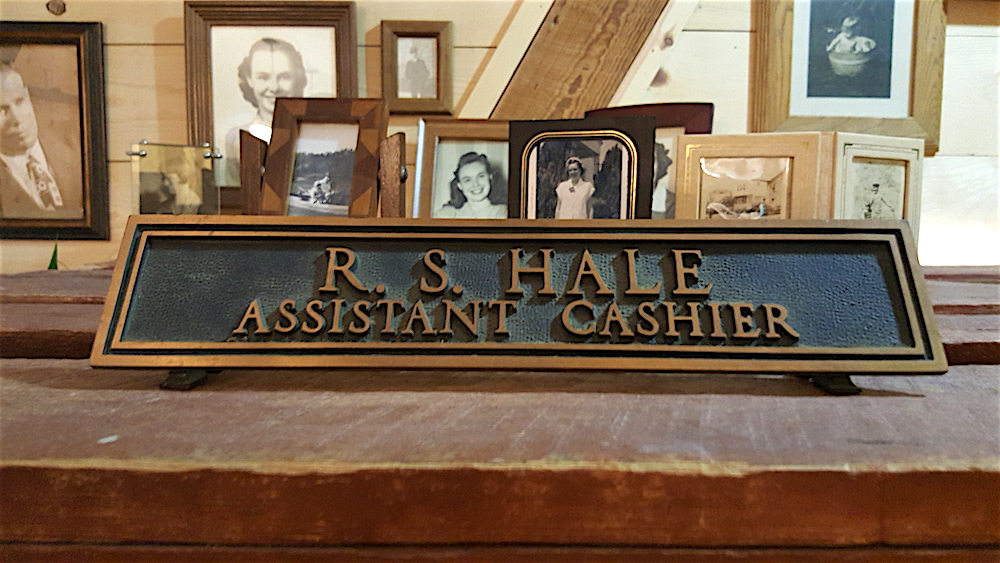 A memento of Mr. Hale's early banking days.
