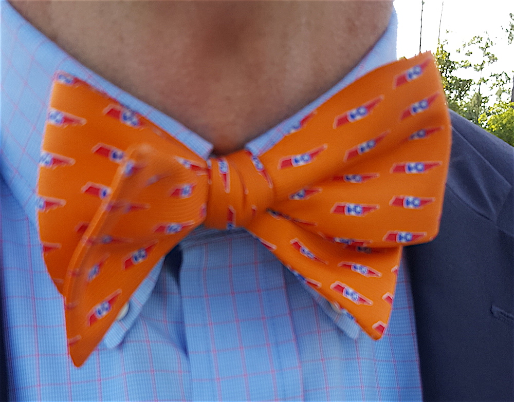 Love his bow tie with the little Tennessees on it!