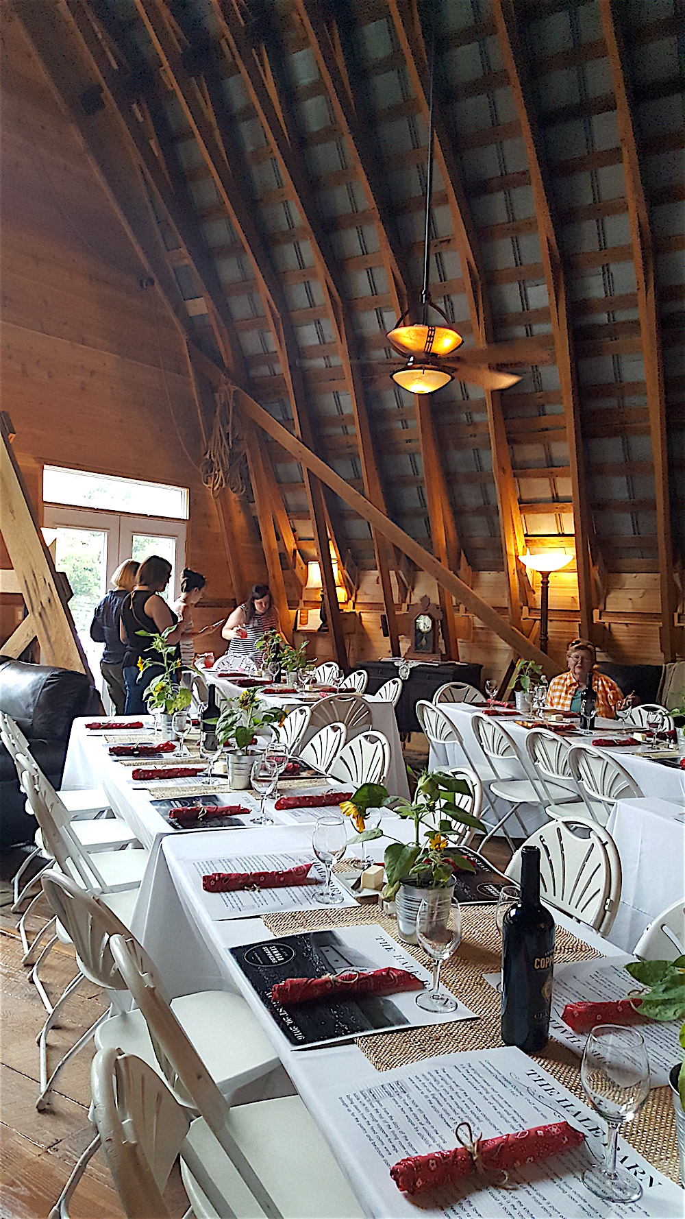 Here's the barn's living room. You can see the original roof is still intact.