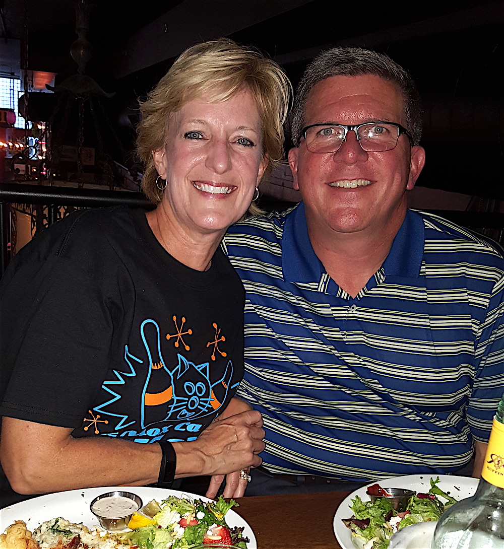 Pam and her husband Brian Rhoades.