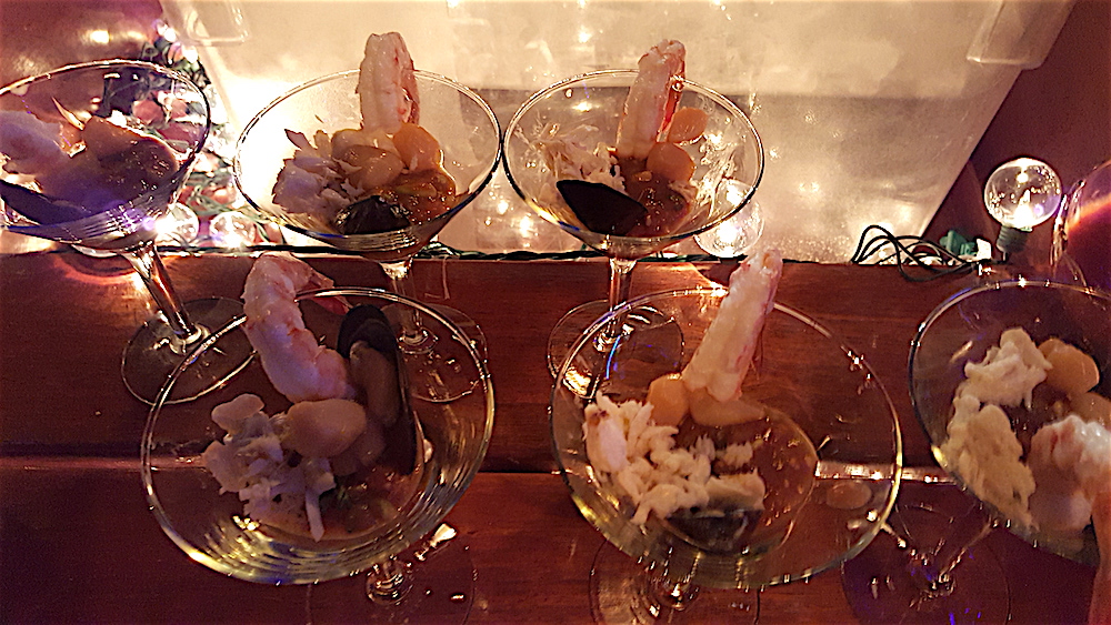 Seafood martinis were popular at the pairings party.