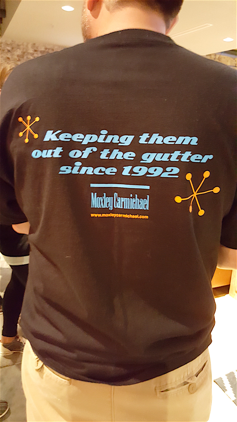 Here's the back of our t-shirts. Ha.