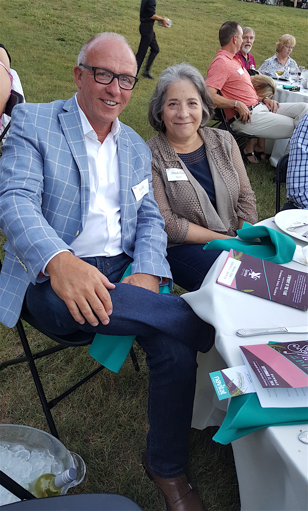 Eddie Mannis and Mayor Rogero getting ready for the music.