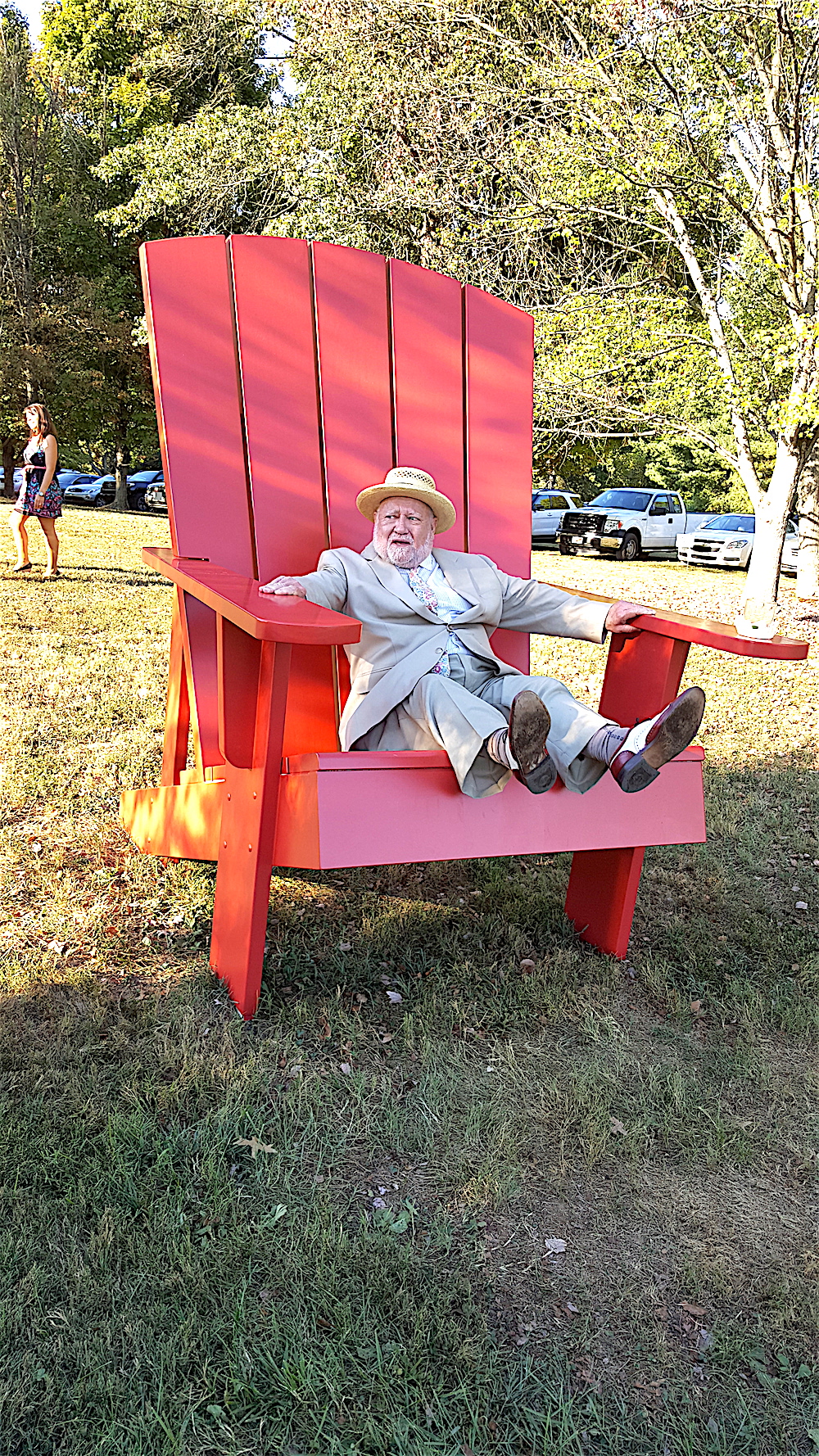 Haha! This was a riot! That's Doug McKamey in a greatly oversized chair.
