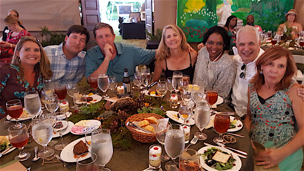 From left, Laura and Mark Heinz, David and Tracy Dewhirst, Evelyn Gill, Ashley Capps and Birgitta Clark.