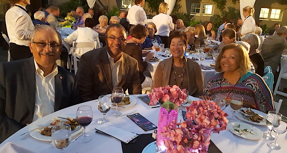 At the Moxley Carmichael table, from left, Harold Hicks, Jim Nichols, Phyllis Nichols and Carmen Hicks.