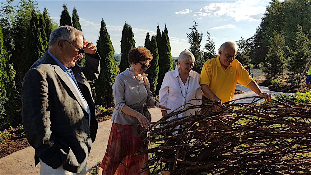 From left, Kenneth and Jane Creed with Joan and Neal Allen check out the big nest.