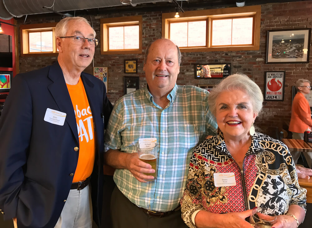 Alan Carmichael, left, with Richard and Dawn Ford. (Photo by Pam Rhoades)