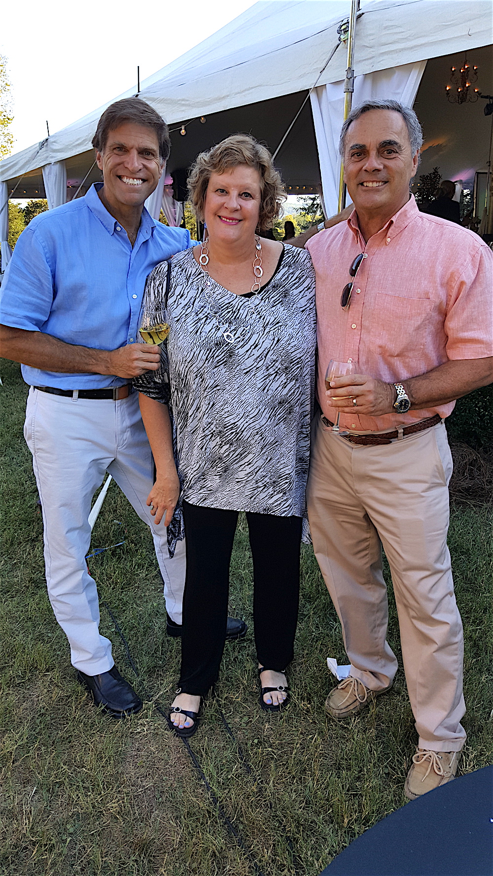 Ralph Cianelli, left, with Mary Thom Adams and Rick Fox.