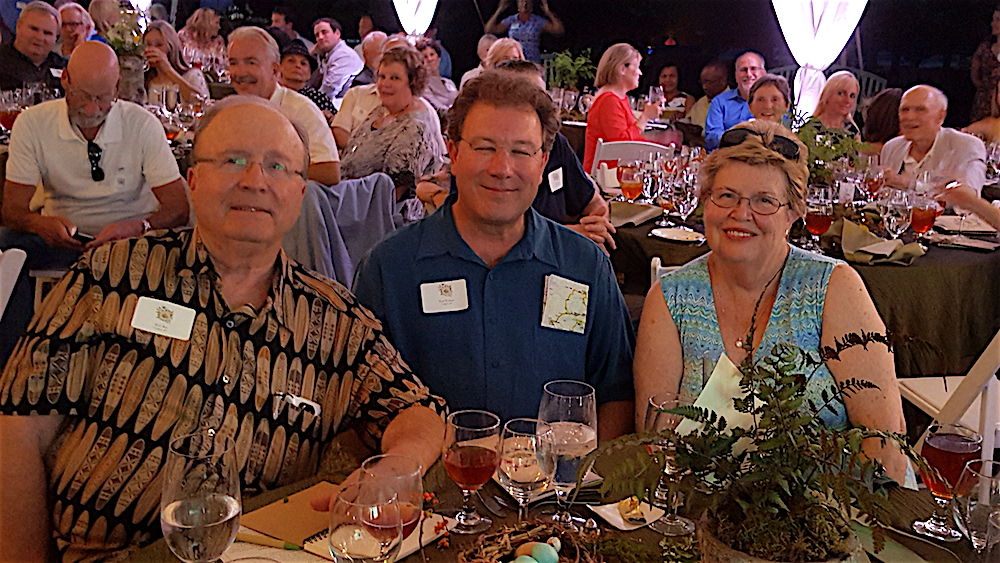 Rich and Jane Ray with Noel Hudson, in center.