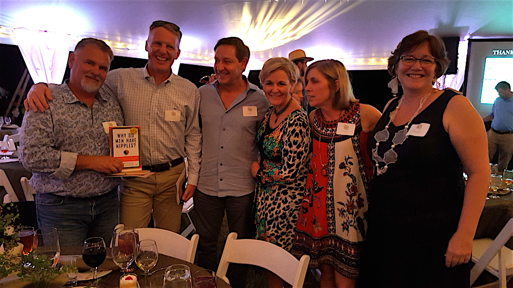 From left, David Gilbert, Jim Hickok, Jim Samples, Cynthia Gibson, Lori Hickok and Margaret Samples. Jim Samples, Cynthia and Lori are executives at Scripps Networks Interactive.