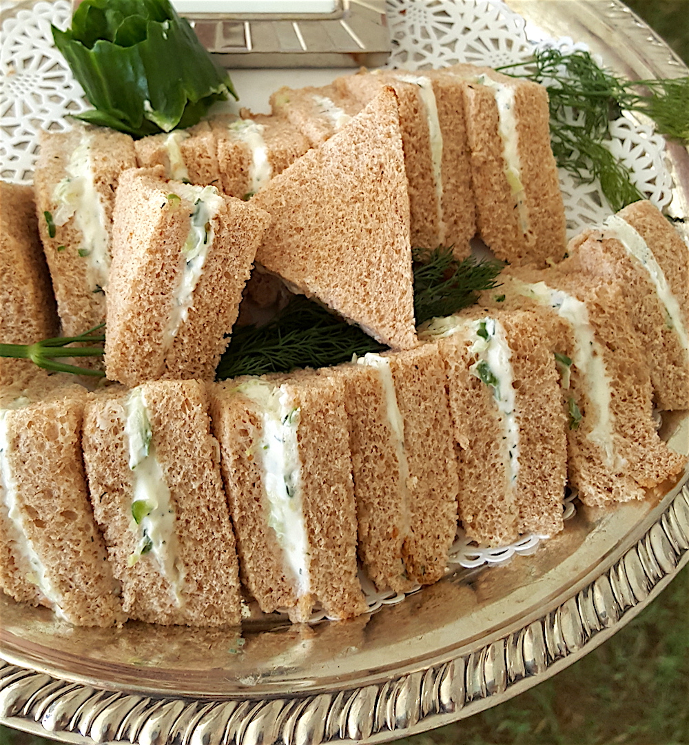 Cucumber tea sandwiches seemed a little British in a nod to Frances Hodgson Burnett.