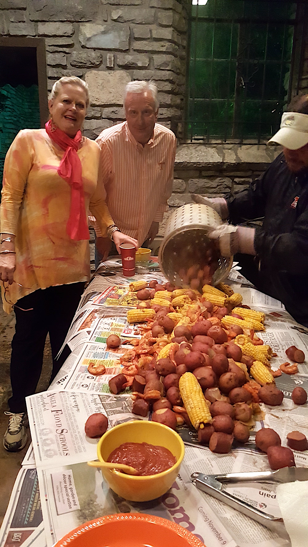 And then, dinner was poured out onto the table!