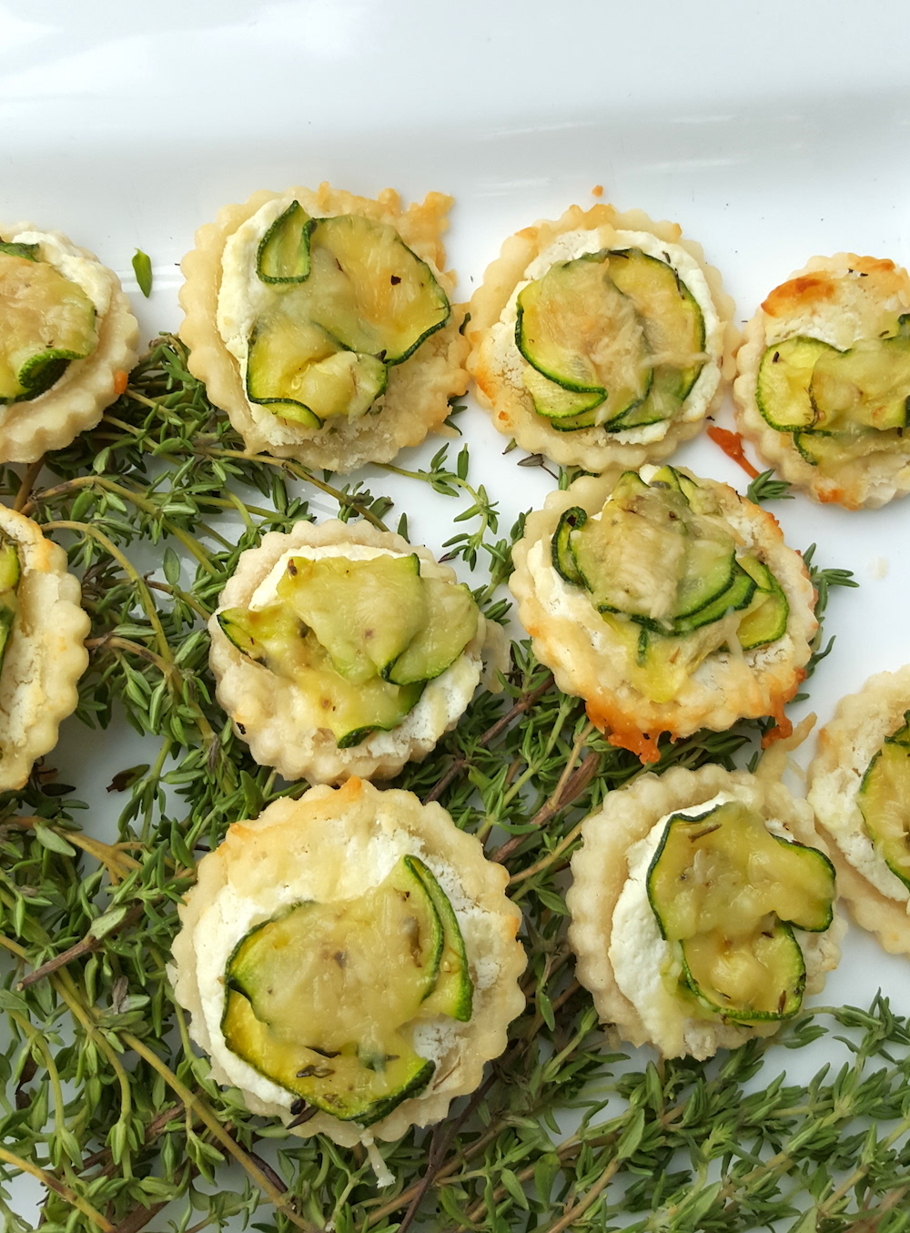 Zucchini and goat cheese tarts were another appetizer.