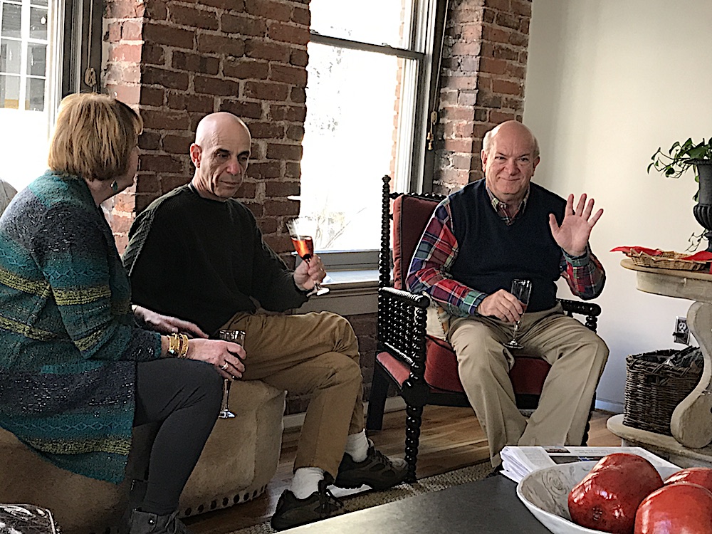 Greetings from Bruce Anderson, right.
