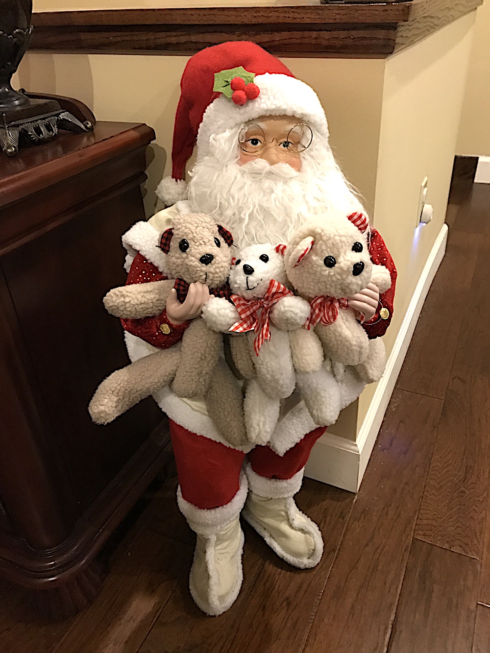 We passed this cute Santa on the way out. What a special night.