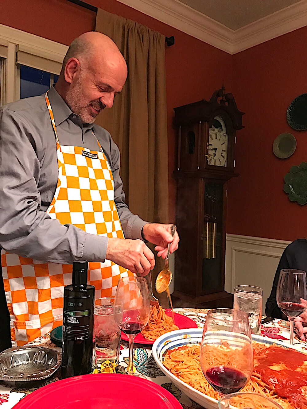 We all eagerly passed our plates to be filled up.