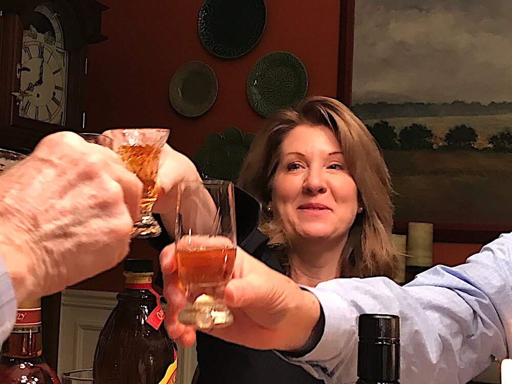I love this picture of Polly during the toast.