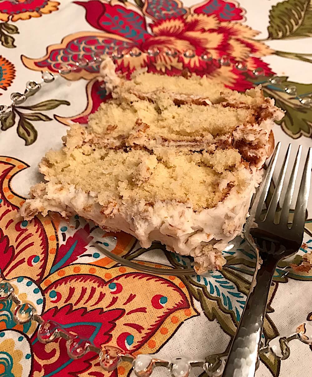 Here's that cake. I'm not much of a dessert eater, but I ate every bit.