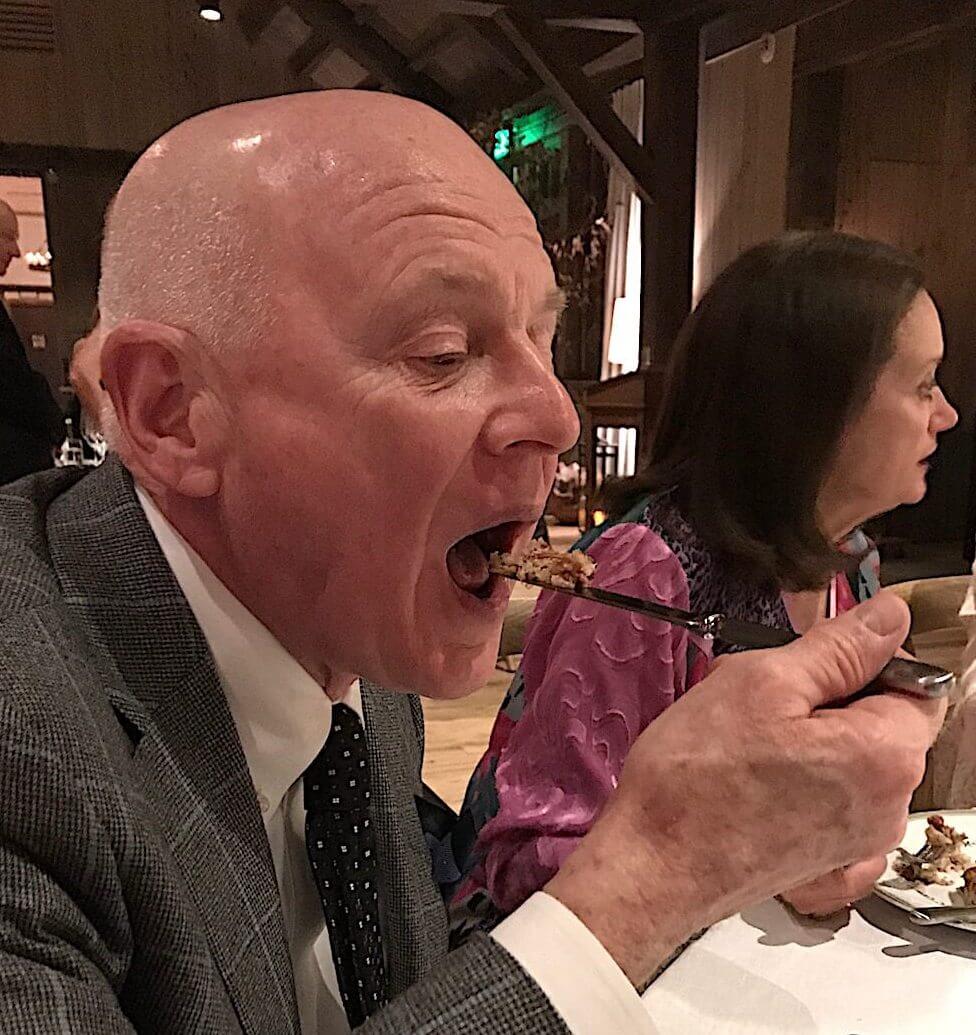 My friend Jon Roach was not deterred by the fact that the server had taken away his fork and forgotten to replace it. He ate using only his knife! Trust me -- the dish was that good!