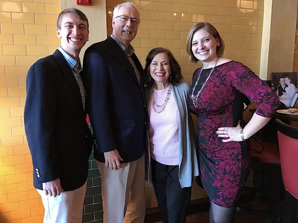 Amanda, right, poses with, from left, her brother, Kevin Shell, Alan Carmichael, and her mother, Linda Shell.