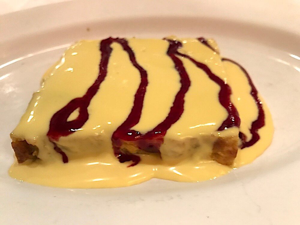 We usually try the bread pudding whenever it's on the menu. This version was fine, but I'm spoiled by the bread puddings I've had in New Orleans.