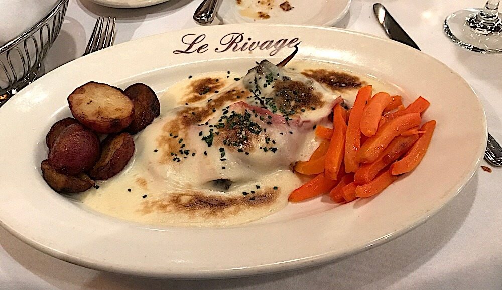 Alan enjoyed his Chicken Cordon Bleu.