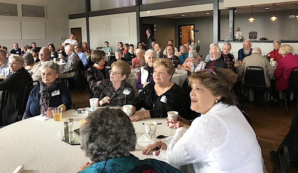 A good crowd turned out to hear the good news!
