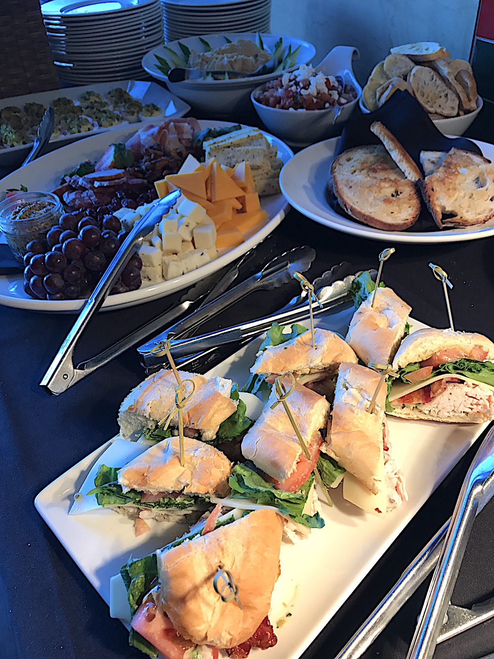 Delicious turkey sandwiches.