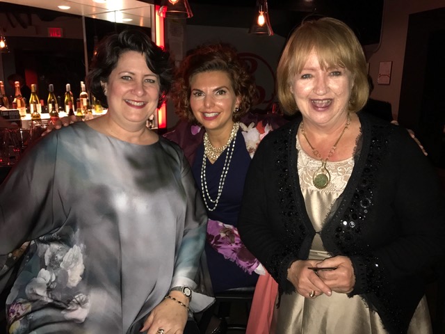 Other friends stopping by to enjoy the music: from left, Kim Henry, Debarah Franklin and Sheena McCall.