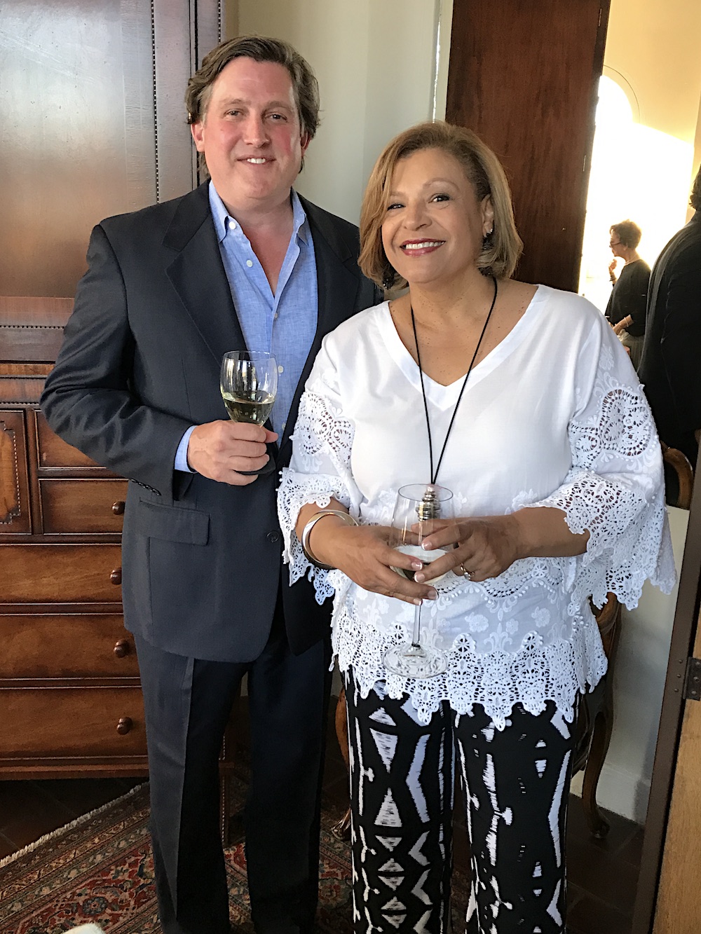 Our host, John Trotter, and Phyllis Nichols, CEO of the Knoxville Area Urban League and a big jazz fan.