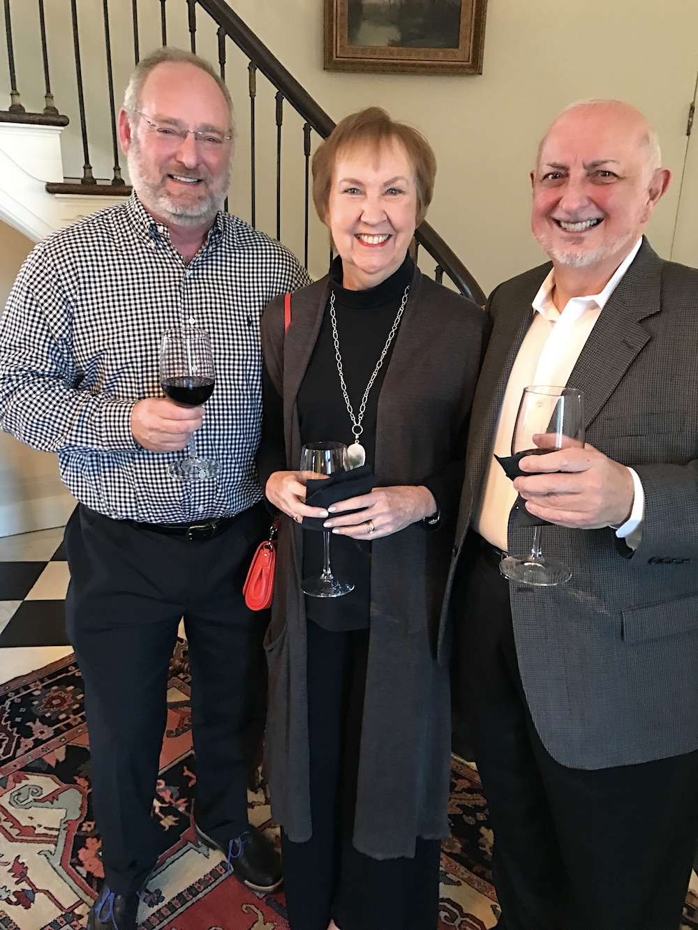 Tom Shaw, left, with Susan and Al Yanno.