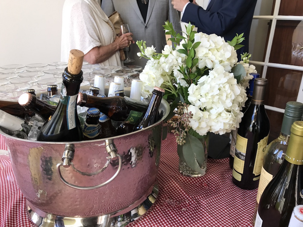 Booze and hydrangeas -- a happy sign of spring.